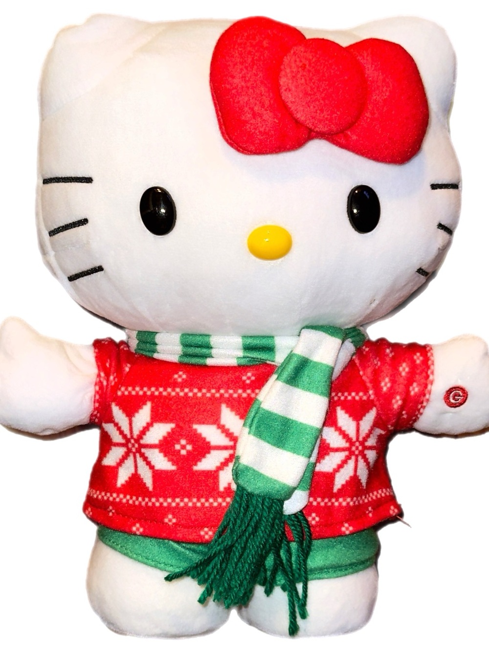 Sanrio Hello Kitty Christmas Dancing Holiday Porch Greeter Plush Doll Works! 12”